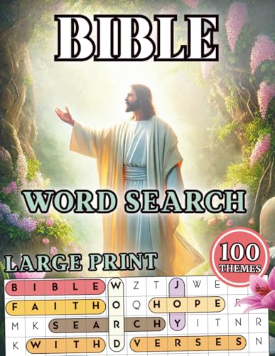 Big Bible Word Search for Adults and Seniors: Large Print Christian Puzzle Book | 100 Easy-to-Read Relaxing Word Find Puzzles with Biblical Verses from Scripture