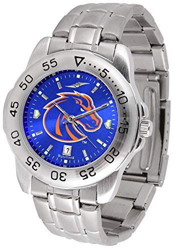 Image of SunTime Men's NCAA Team Sport Watch, 20mm Stainless Steel Strap, Reflective Shiny Dial with Date