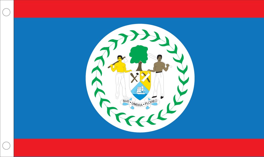 Écusson Brodé Drapeau Belize Avec Crochet Et Boucle De Voyage