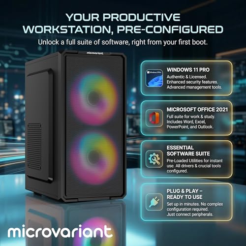Image of Onyx ITX Compact PC | Core i7-8th Gen 4.60GHz | 8GB DDR4 RAM | 256GB NVMe SSD | 5GWiFi+BT Dongle | HD Graphics | Windows 11 Pro+Office 21 | USB 3.0 /HDMI /VGA Port | 2 Year On Site Warranty