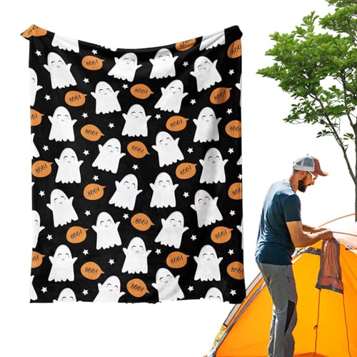 Couverture de lancer fantôme pour soirée cinéma cocooning d'Halloween