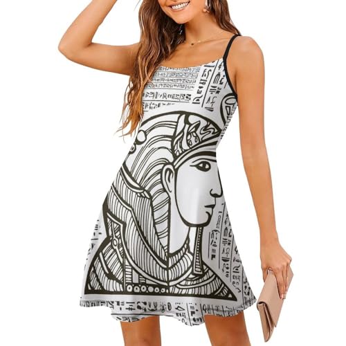 Robe d'été à bretelles spaghetti et jupe courte de plage style ancien sans manches