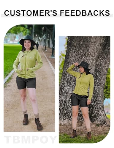 Image of TBMPOY Women's 6 inch Hiking Cargo Shorts Quick Dry with Pockets Work Golf Short Lightweight Outdoor Active Summer for Women