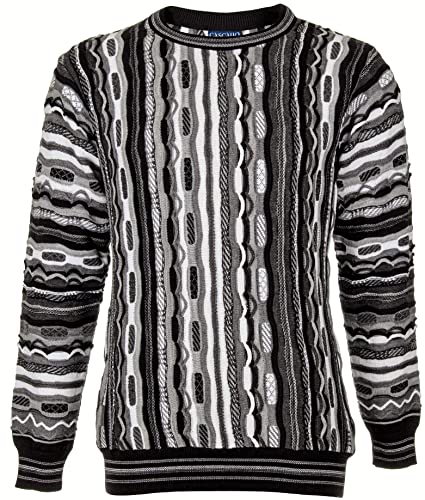 Preisvergleich Produktbild CASCALLO Deluxe Luxus Strickpullover edler Rundhalspullover Giovanni (L)