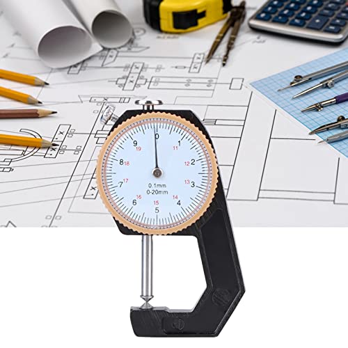 Thickness Gauge, Wear Resistant Aluminum Alloy Round Dial Gauge, Measuring Thickness Dial, Dial Caliper Gauge para Papel, Tubo, Chapa Metálica (Punta: 5.4 x 4.4 x 2.6 cm / 2.1 x 1.7 x 1 in) miniatura 5
