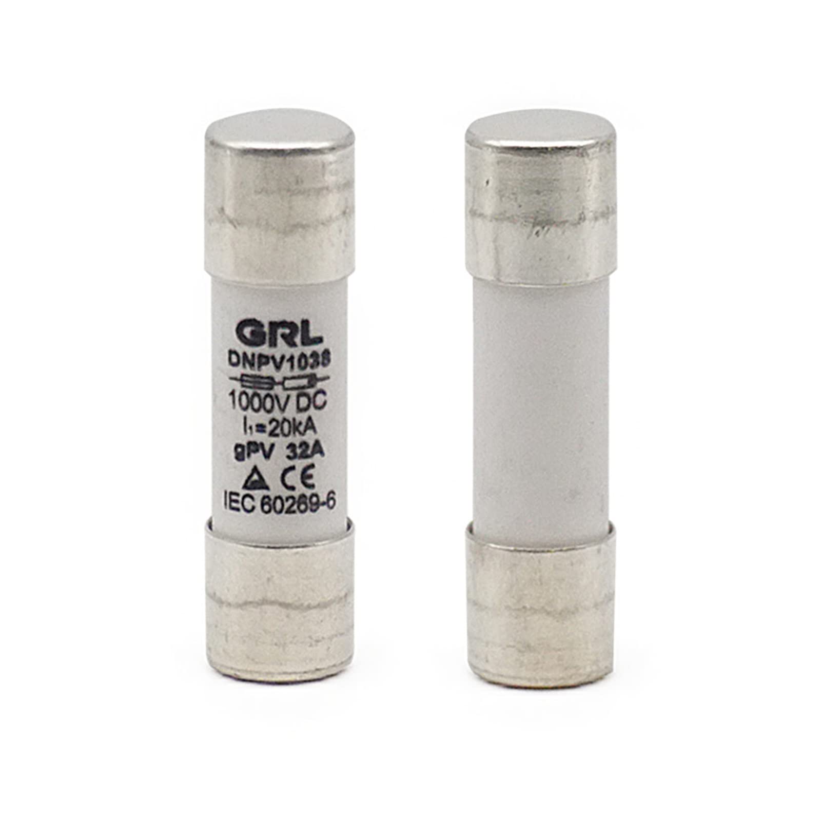 50 sztuk DC 1000 V Słoneczny Szybki strzał Ceramiczny GPV Bezpiecznik Połączenie DNPV1038 10X38 GG Wycięcie 2A 4A 6A 8A 10A 16A 20A 25A 30A(25A)