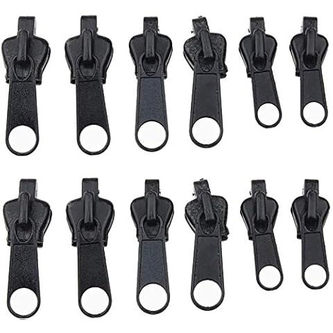 6/12 Pcs Fix Zip Puller - Zip Slider Repair Instant Kit - Fix Zipper Removable Rescue Replacement Pack, Instant Zipper Set -Zipper Repair Kit (12 Pcs) Cover