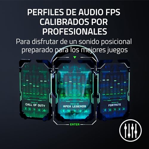 Razer Blackshark V2 Pro (PlayStation) - Auriculares Inalámbricos E-Sports para Consola PS5 (Diafragmas Triforce 50mm, HyperSpeed Wireless, Perfil de Audio FPS, Micrófono HyperClear) Blanco - imagen 7