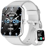 Smartwatch Damen Herren mit Künstliche KI/Message Reminder,Sportuhr mit 100+Sportmodi, Fitnessuhr,Herzfrequenz Schlafmonitor, Schrittzähler, Smart Watch für Android iOS（2 Armband）