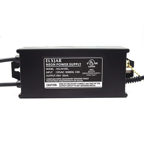 Miniatura 4 de 10KV 30mA 10000V Fuente de alimentación para señal de neón de vidrio Transformador electrónico de luz de neón con aprobación UL