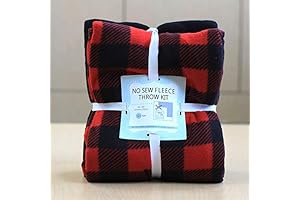 Melissa & Doug Fleece Quilt Kits Buffalo Plaid Lumberjack (50" x 60")
