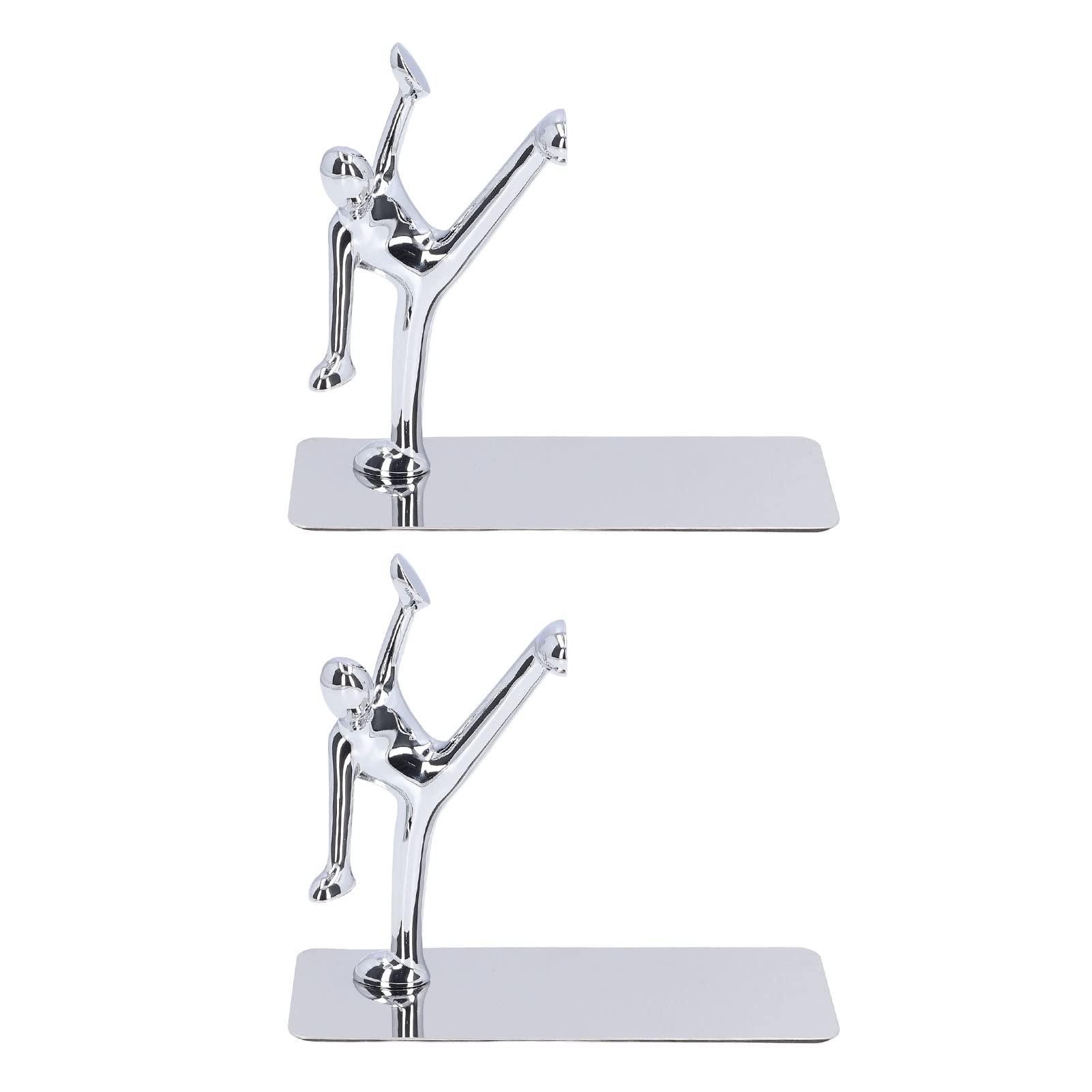 2 Stück Metall-Buchstützen, einzigartiges Männer-Design, einfache, modische dekorative Buchstützen für Zuhause, Büro, Bar, Restaurant