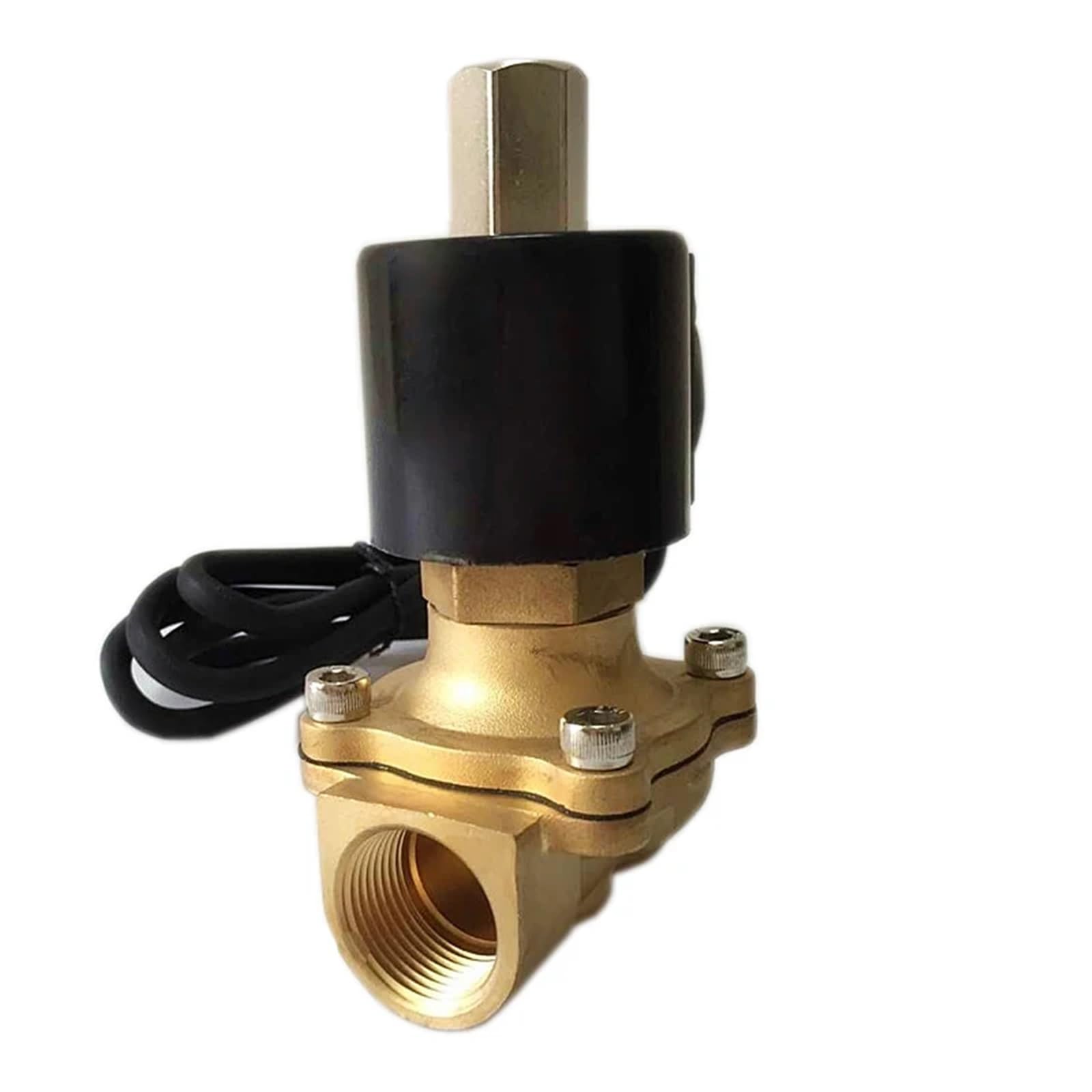 PXQCHAVLN 3/8" Waterproof Normally Open Brass Fountain Solenoid Valve 110V 24V 12V 24v Solenoid Valve For Underwater(12VDC)