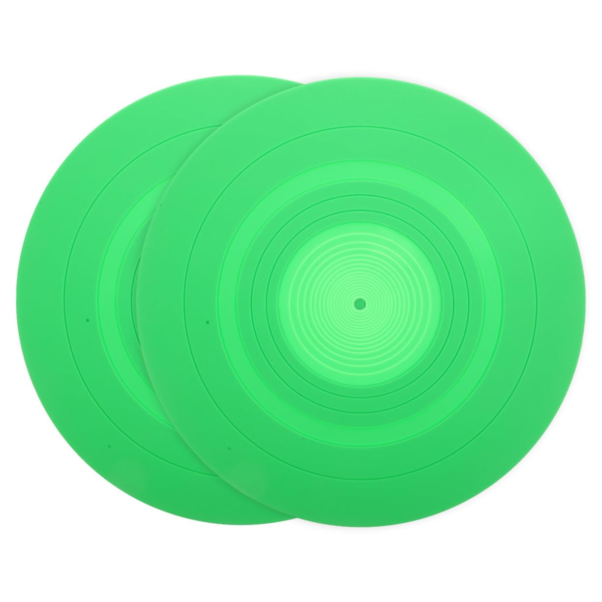 Alfombrilla para Tocadiscos de Silicona Verde, 2 Piezas