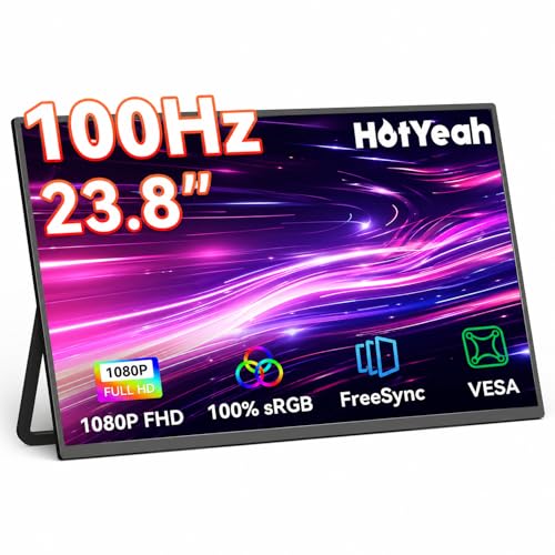 10 Best Portable Monitors That Make MacBooks Shine 8 HotYeah 23.8 100Hz Portable 100 ,12 IPS HDMI Adjustable Kickstand