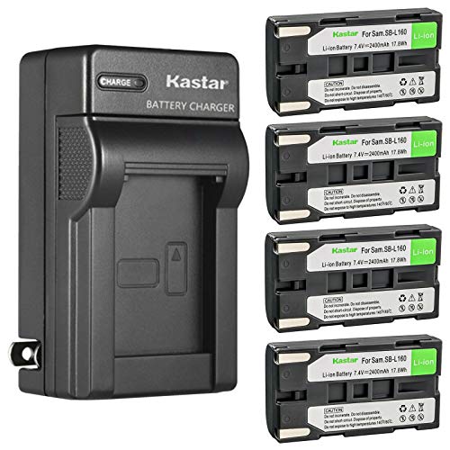 Kastar 4-Pack Battery & AC Charger for Samsung Camcorders