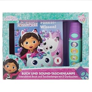 Gabby's Dollhouse - Funkel-Wissen! - Pappbilderbuch mit Taschenlampe und Glitzerseiten - Bilderbuch mit 5 tollen Geräuschen