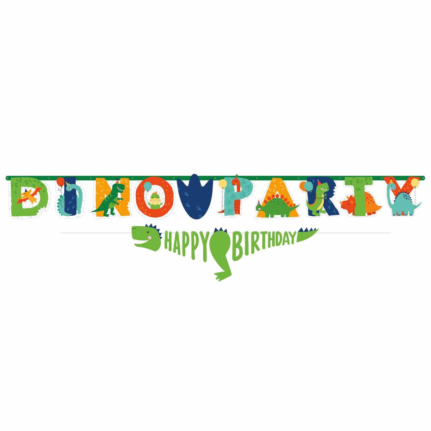 Amscan 9912589 - Dino-Mite Dinosaur Kids Birthday Party Letter Banners Kit - 2 Pack