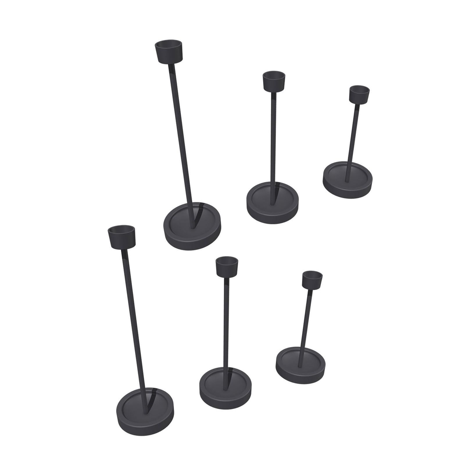 Elnwnnkc Metal Holder Set of 6 for Taper Stand Candlestick for Dining Table Centerpieces and Wedding Decors Elegant Holder Set