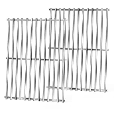 Criditpid 7521 15" Grill Grates Parts for Weber Spirit 200 Series, Spirit E210, S210, Genesis Silver A, Spirit 500 with Side Control, 304 Stainless Steel Cooking Grate for Weber 7522, 7523, 65905