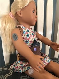 Warrior Buddy Diabetes Accessories Compatible with 18" Dolls or Plush Toys. (Dexcom G6, Plastic)