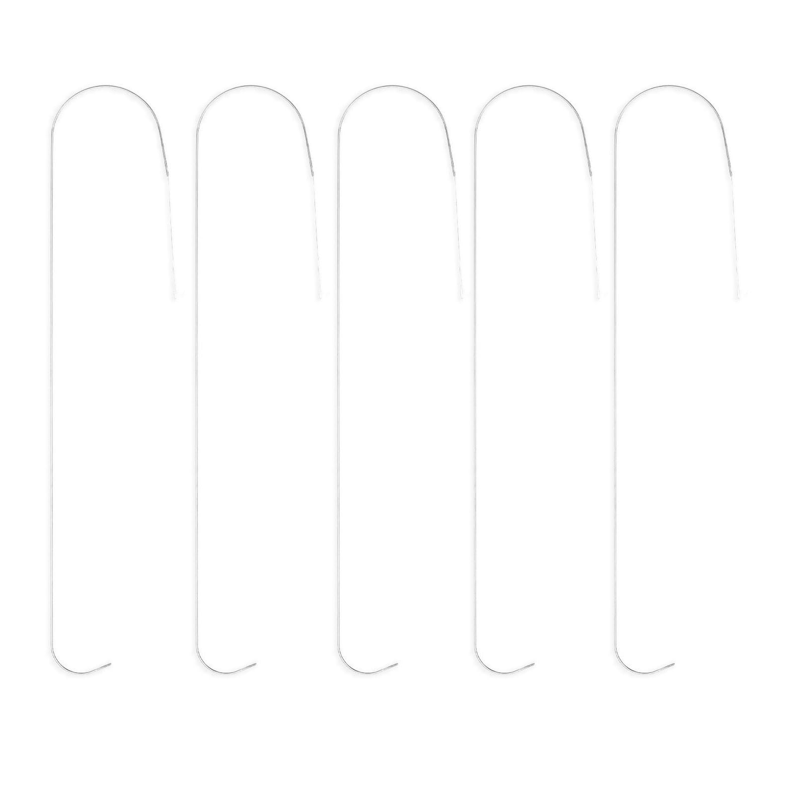 NVOQILIN 5Pcs Curved Beading Needle with Threader Large Eye Stainless Steel Beading Needle Bead Spinner for Jewelry Making