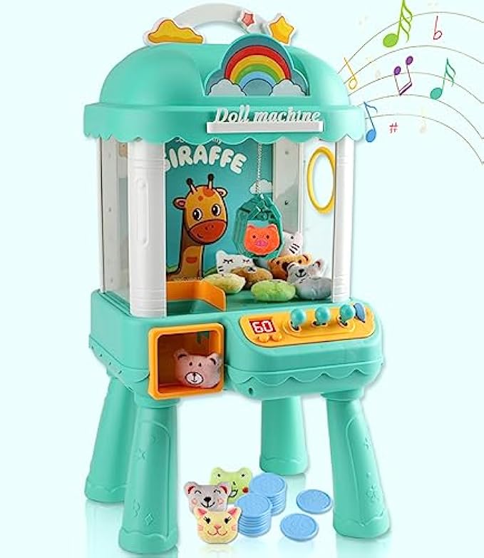 Claw Machine, Mini Vending Candy Claw Machine for Kids Adults Tabletop Arcade Games for Home Big Claw Machine Toy Prizes Party Xmas Birthday Gifts for Girls boys 5 6 7 8 9 10 Year Old Stocking Stuffer