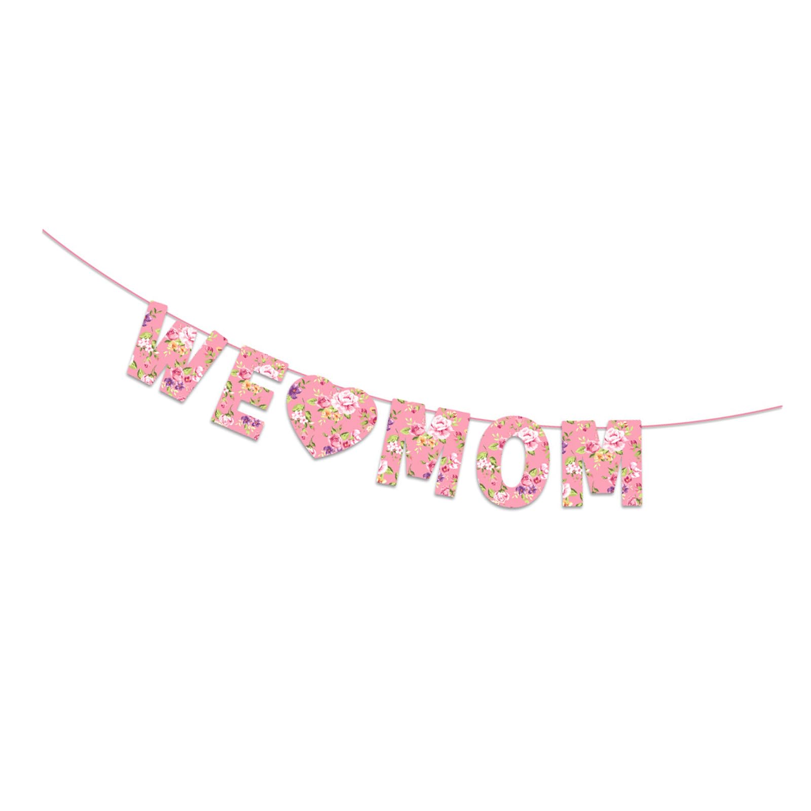 Jazuaiao Cheerful Mother ’ s Day Bunting Mothers Day Bunting to Celebrate Moms Home Party Decoration Cheerful Decoration