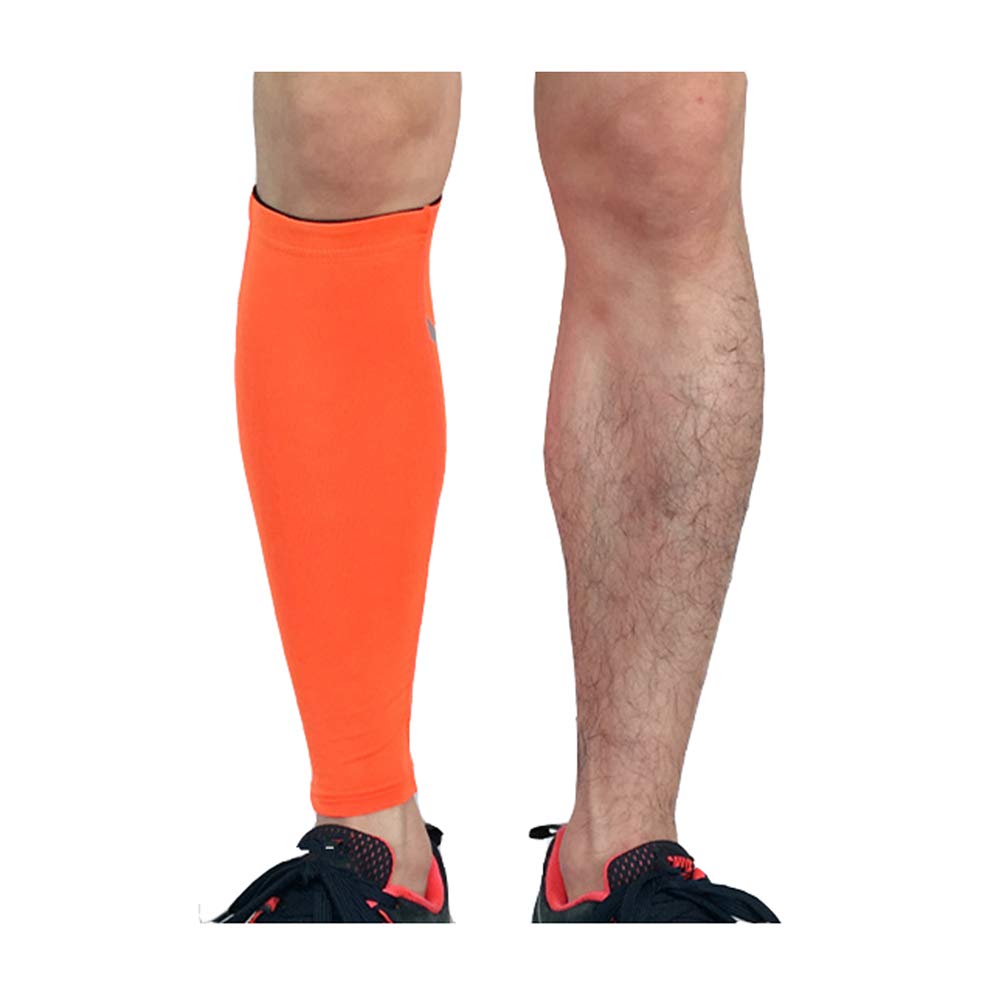 Chaussettes compression running orange XL pour courir en sécurité le soir