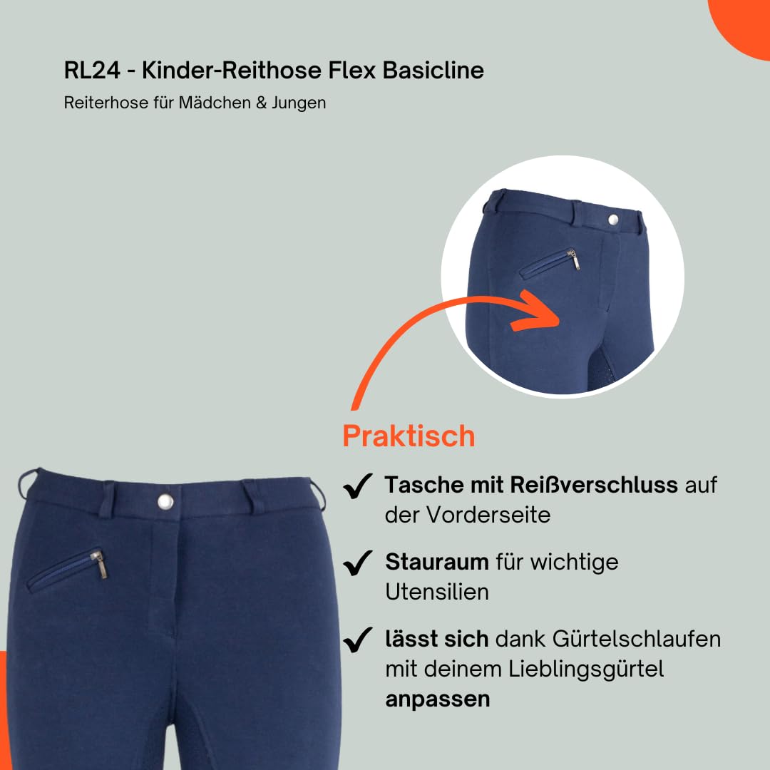 HKM Unisex – Babys Reithose Silikon Vollbesatz Flex Basicline
