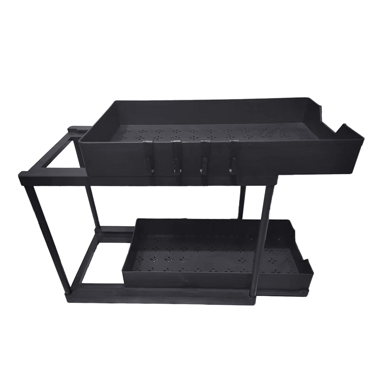 Hsioluted Pull Out Cabinet Shelf with Sturdy Baskets and Home Accessory Holders Kitchen Supplies for Organization Multifunctional Shelf