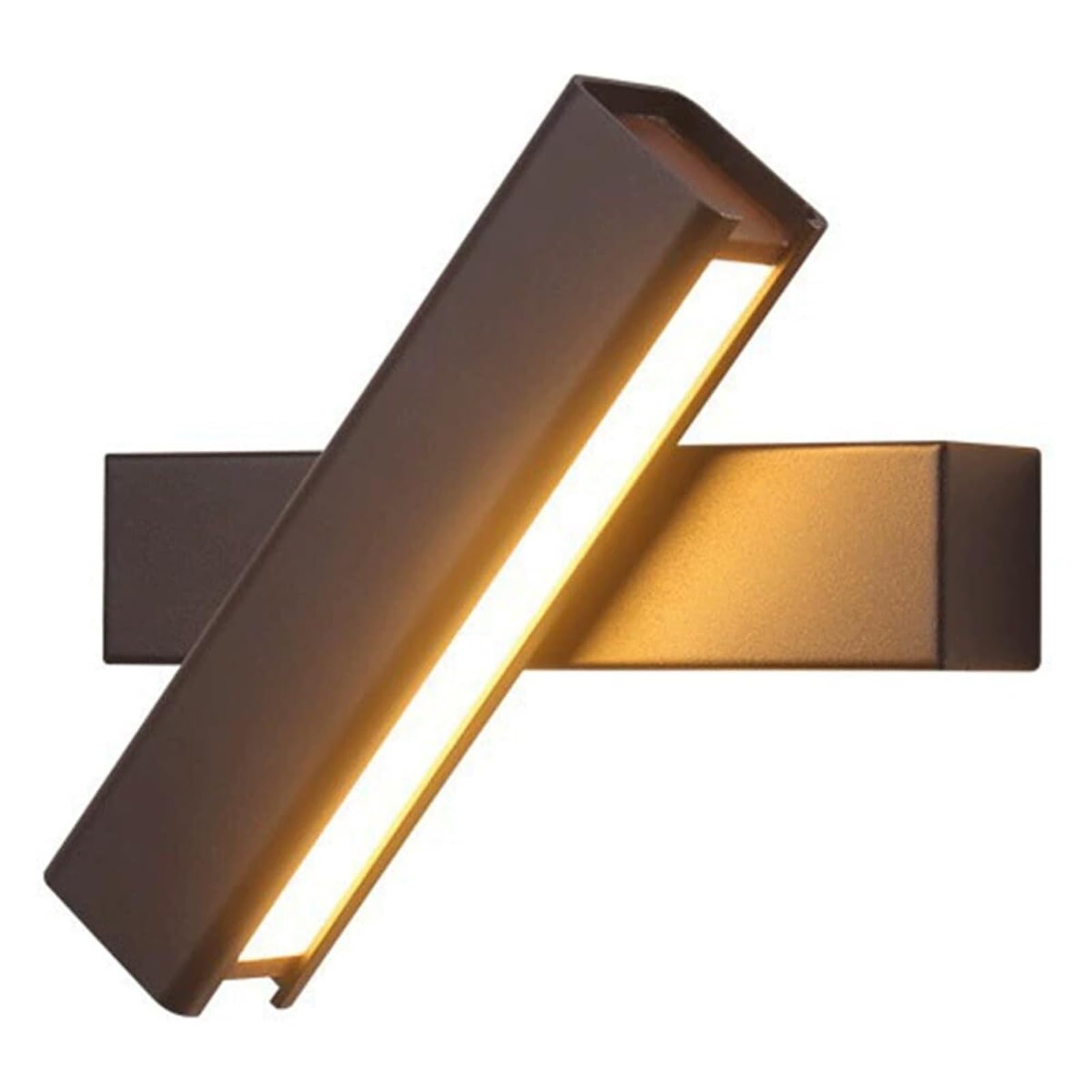 KBUUKYYXouy Contemporary Rotatable Wall Light Lamp Sconce Fixture Iron Art Rectangular 3 Dimmable Nordic Super Bright for Bedroom Bedside Hallway Study