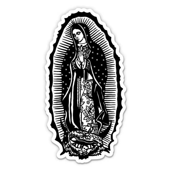 Virgin De Guadalupe Sticker on laptop