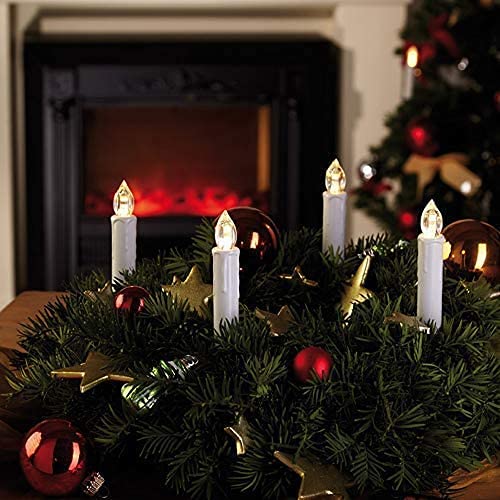 Velas LED de Navidad sin llama a pilas con luces parpadeantes cálidad 7