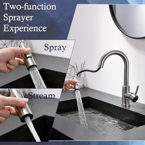 Appaso APS323-BN Bar Sink Faucet, Stainless Steel Kitchen Faucet thumb #2