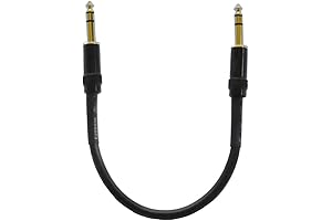 Audio2000's E08101 Premium 1/4” TRS to 1/4” TRS 1 Foot Patch Cable
