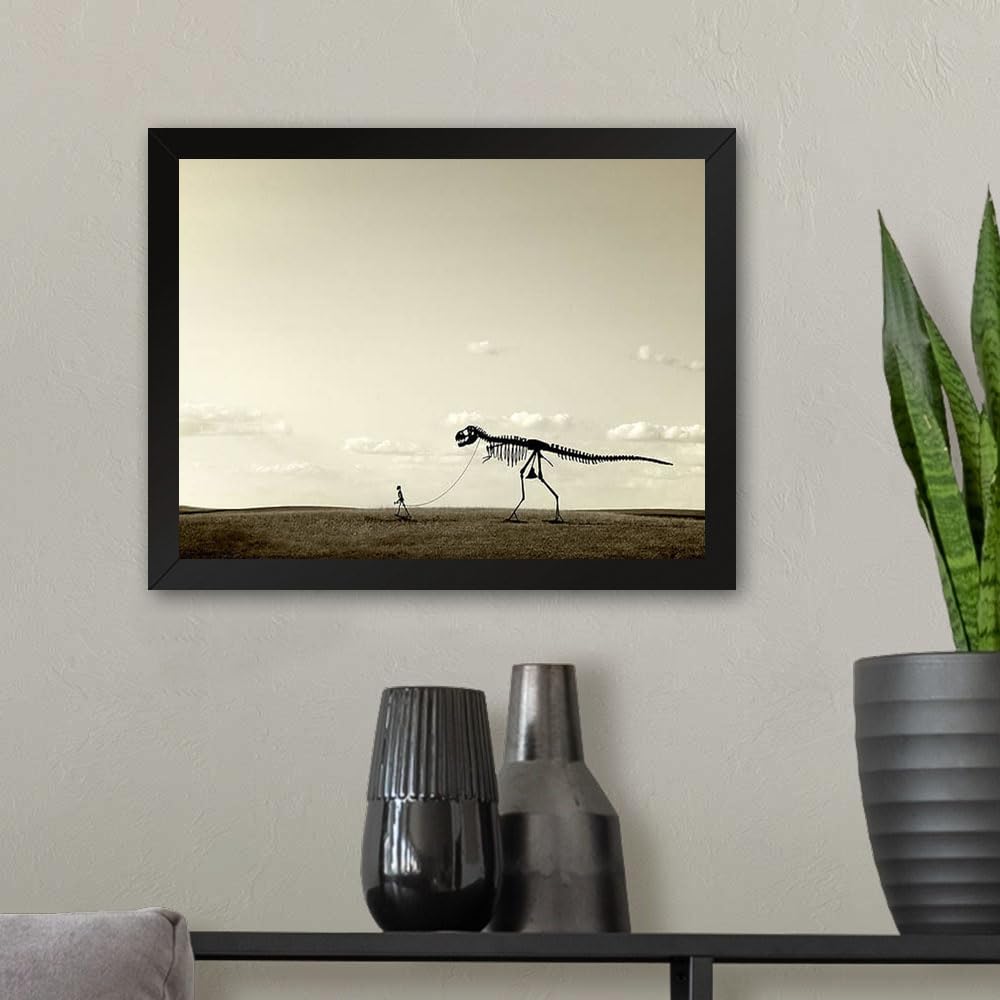 GADGETS WRAP Printed Photo Frame Matte Painting for Home Office Studio Living Room Decoration (11x9inch Black Framed) - Evolution Print