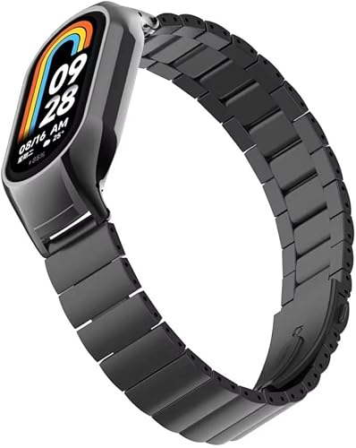 Miniatura 4 de HOPMC Correa de reloj compatible con Xiaomi mi Band 8 correas ajustables con hebilla de metal impermeable correa de repuesto accesorios
