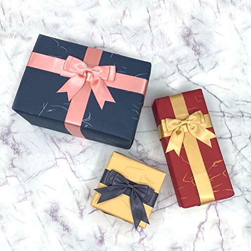 Generic Solid Color Kraft Gift Wrapping Paper Designed For Christmas Birthday Wedding Holiday Party - Contains 2 Roll Wrapping Ribbons - 8 Sheets - 30.9 X 21.5 H #TOP4