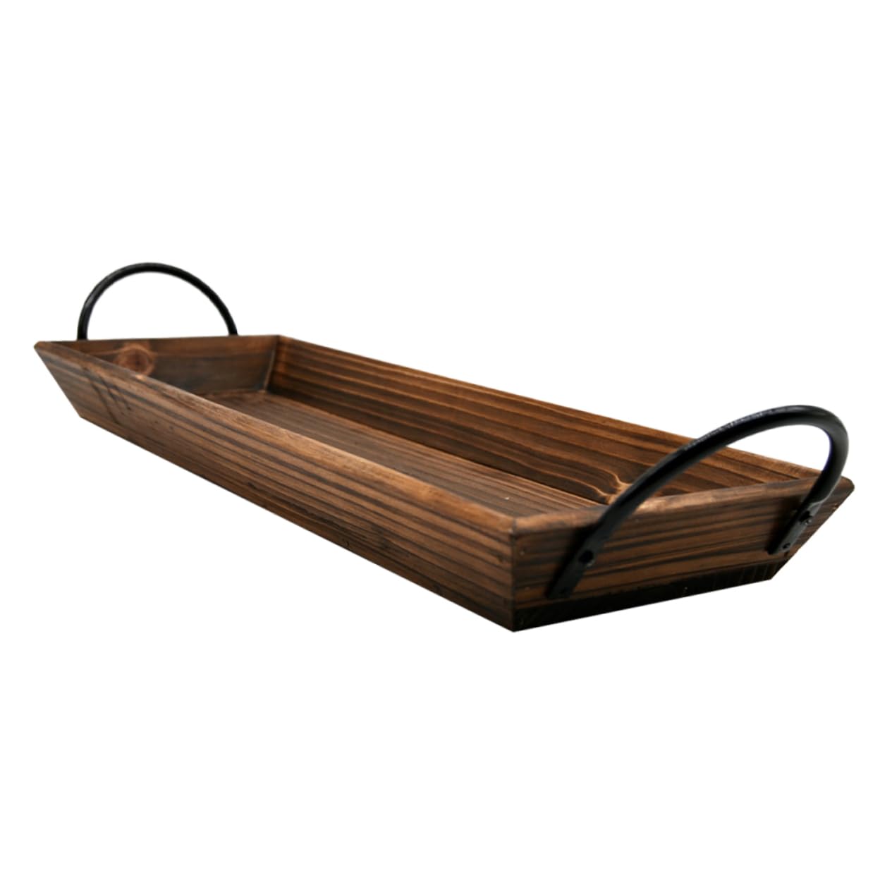 Bandeja de Madera para Velas, Soporte Rectangular Rústico