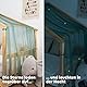 lilimaus Hausbett Himmel mit leuchtenden Sternen - Betthimmel Hausbett Deko - Geschenk Mädchen & Jungen - Himmelbett Vorhänge für 90x200 & 120x200 Kinderbetten - Leuchtsterne Kinderzimmer Deko