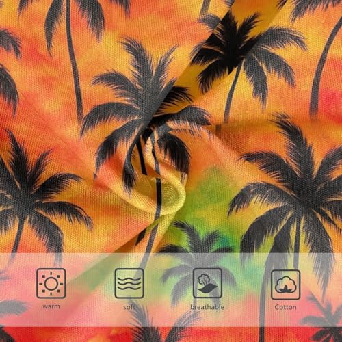 Joisal Tropical Palm Trees Orange Red Panties Little Girl Toddler Underwear Floral Cotton Cartoon Kids Undies Briefs 2t3