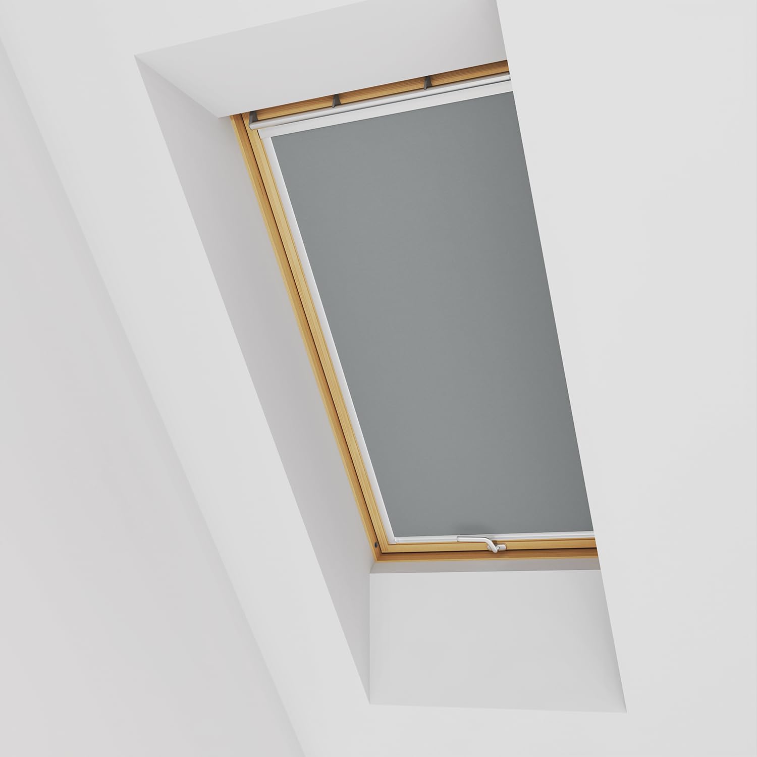 Tenda oscurante senza fori compatibile con VELUX PK06, Grigio | Installazione senza fori, posizioni aperte/chiuse