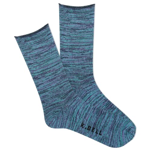 Image of K. Bell women's Fun Roll Top Crew Socks - 1 Pairs - Comfortable & Cute Fashion Gifts