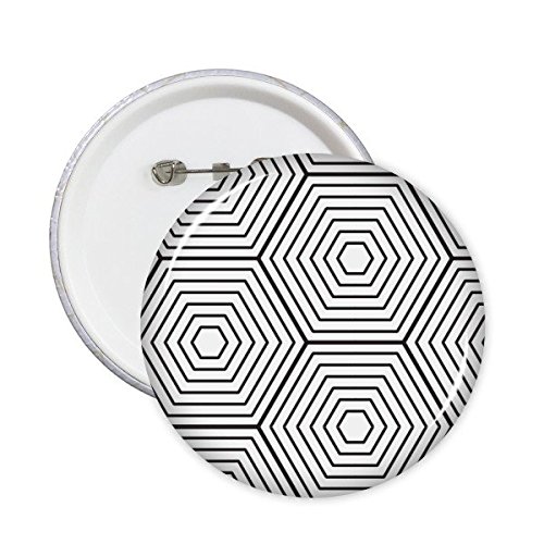 Pin Badge Bouton Hexagon Trait Grain Rond pour Personnaliser vos Sacs et Vestes