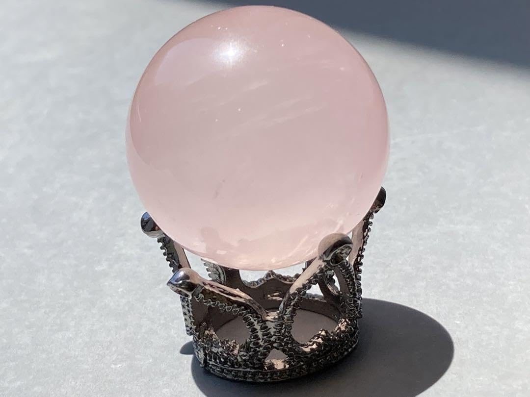 スターローズクォーツ スフィア 丸玉 虹入 天然石 ローズ