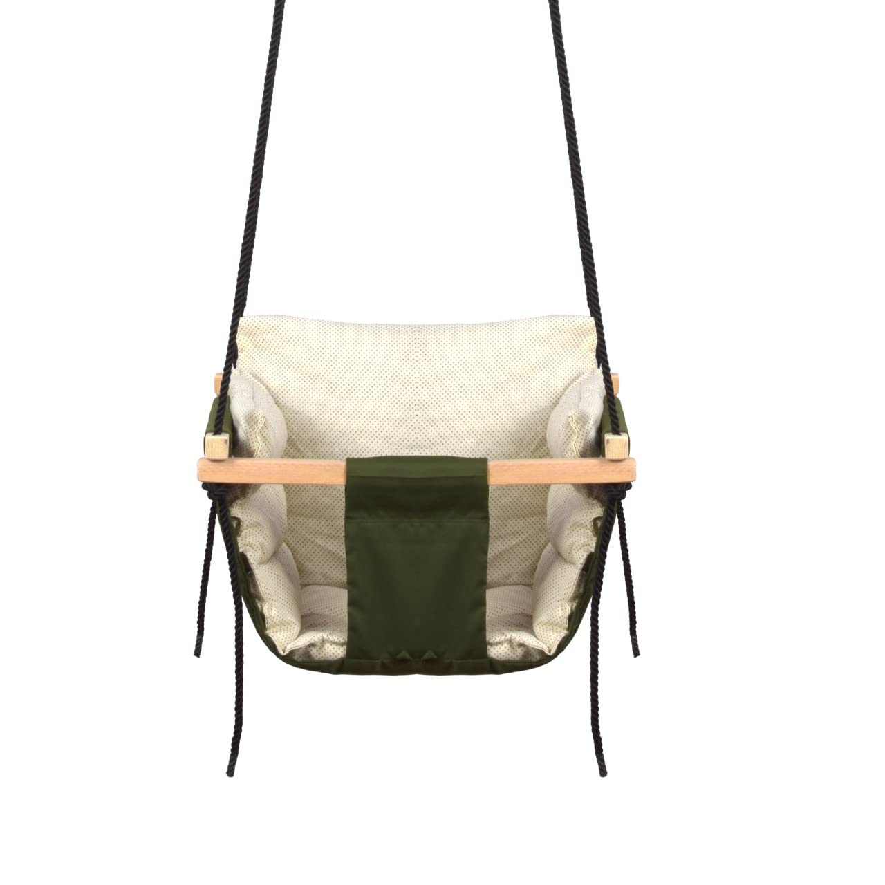 BOFFLE Swing | Baby Swing Hanging Indoor Outdoor | Children's Swing | Jhula for Baby | Baby Garden Swing | Jhula | (6 Months to 3 Years) (Up to 25 kg) (MEDI Cream 1)