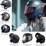 BT12 Motorbike Bluetooth Headset, Sport Cycling Earphones, Motorcycle Helmet Speaker with Noise Reduction Function and Hands-Free Communication System, Wireless Headphones for Skiing, Riding, Climbing - Image 4