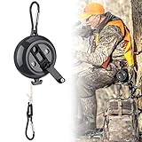 TOBWOLF Treestand Retractable Bow Hoist, 33FT Bow & Gear Hoist for Hunting, 4MM Thickened Rope Quick & Easy Treestand Gear Hoist, Bow Hunting Gear Accessories for Hunter Safety Forest Treestand