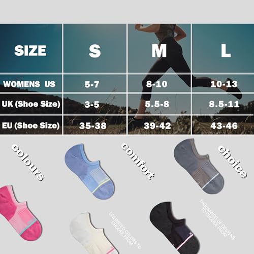 Image of BRISIRA Bamboo Viscose Coolmax Running Golf No Show Socks Women Compression Moisture Wicking Performance Low Cut Tab Athletic